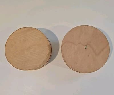 Lillian Vernon Wooden Shaker Storage Boxes 1984 Iris Tulip Flowers Set of 2 - Thumbnail 2