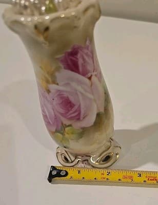 Antique Royal Bayreuth Hat Pin Holder w/Blue Stamp on Bottom RARE #93 - Thumbnail 8