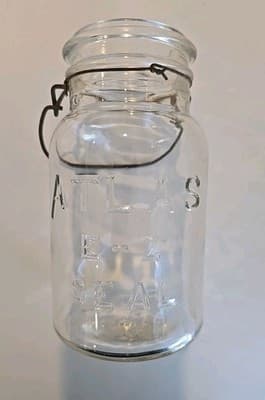 Vintage Atlas Z-SEAL Glass Jar No Lid Clear 5056