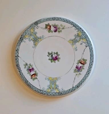 Antique Handpainted Noritake Japan Floral Dessert Plate