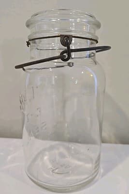 Vintage Atlas Z-SEAL Glass Jar No Lid Clear 5056 - Thumbnail 3