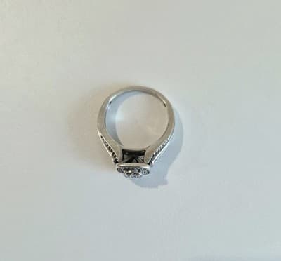 Real JWBR Diamond Sterling Silver 925 Cluster Engagement Ring Sz 7 - Thumbnail 7