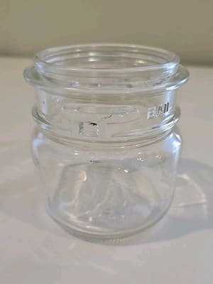 Vtg. Atlas EZ Seal Canning Jar Bottle Embossed Clear Glass No Lid 13 - Thumbnail 3