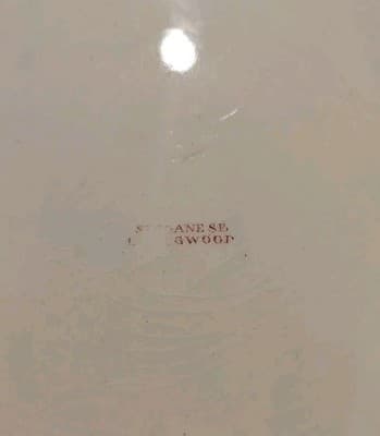 Antique Wedgwood Singanese Red Transferware Plate c. 1847 - Thumbnail 4