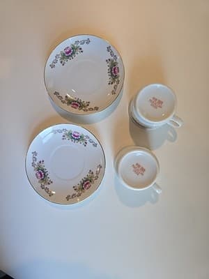 Taramina Demitasse Cup & Saucer 2 Sets Liling China - Thumbnail 4