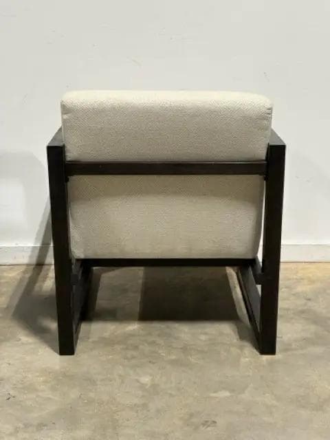 Ashley Alarick Dark Wood And Cream Upholstery Accent Chair - Thumbnail 3