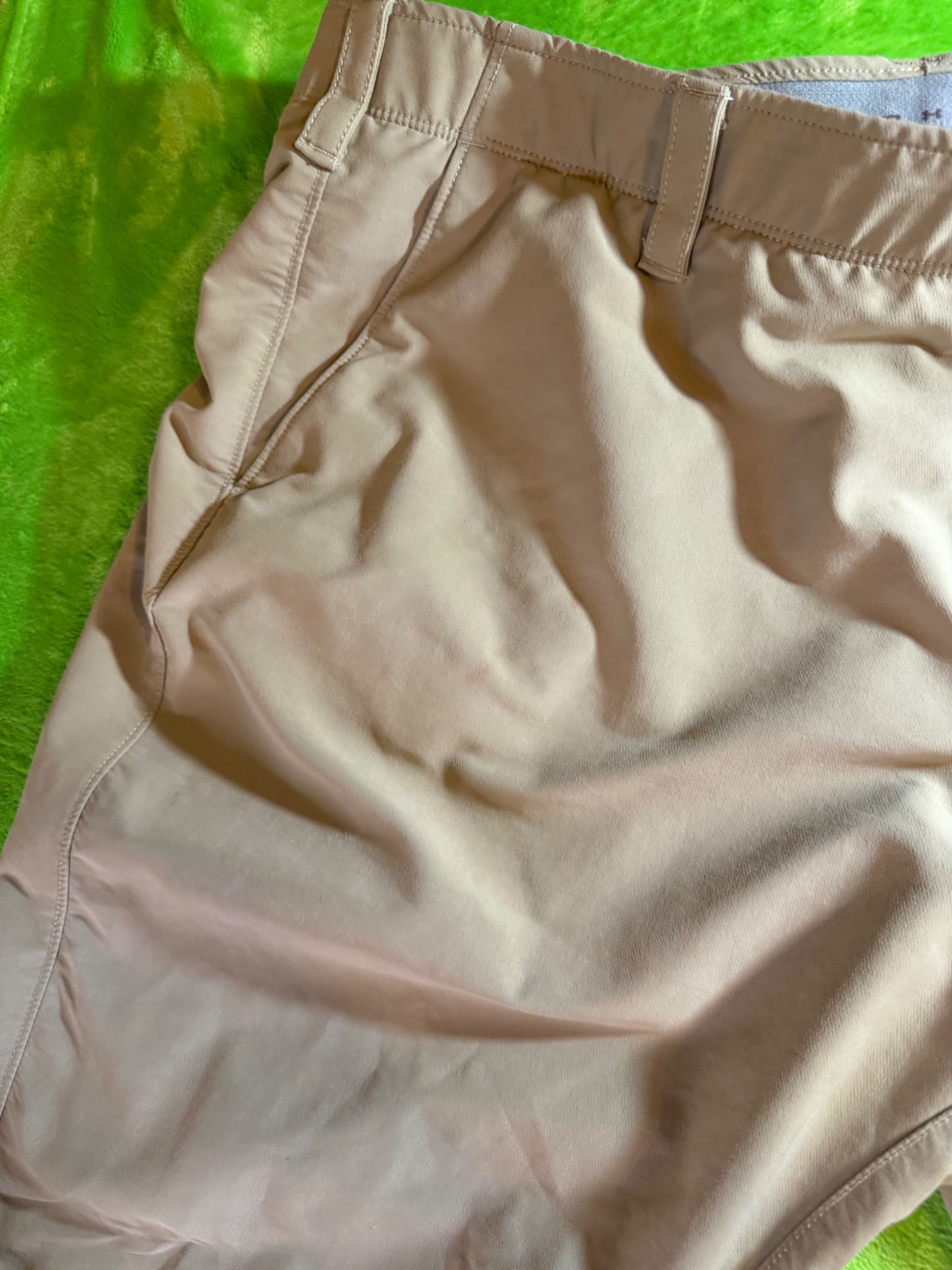 Under Armour Golf Pants Mens Sz 40x34 Khaki Performance Stretch Straight - Thumbnail 4