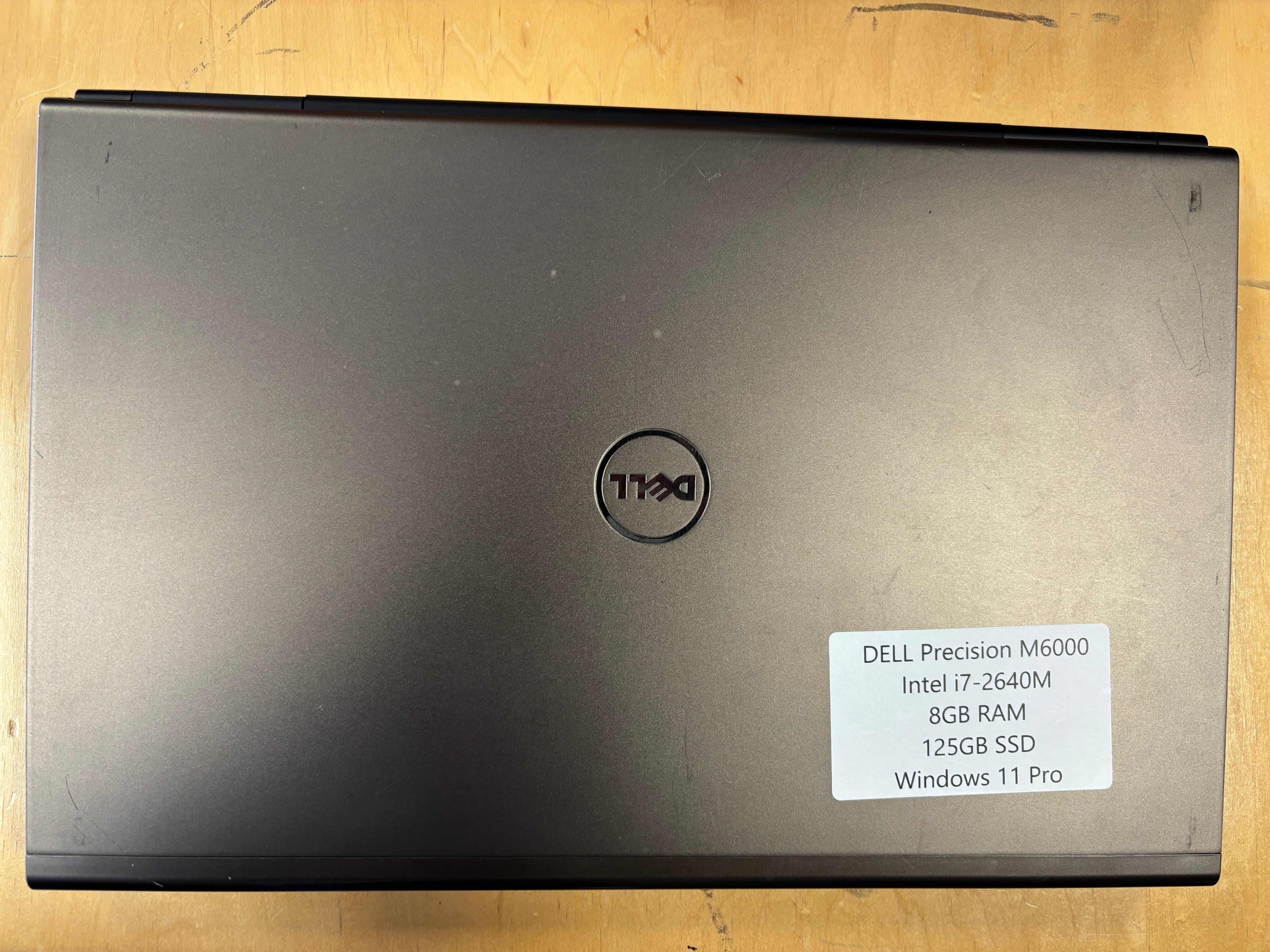 Dell Precision M6000 Laptop i7-2640M 8GB RAM 125GB SSD - Thumbnail 2