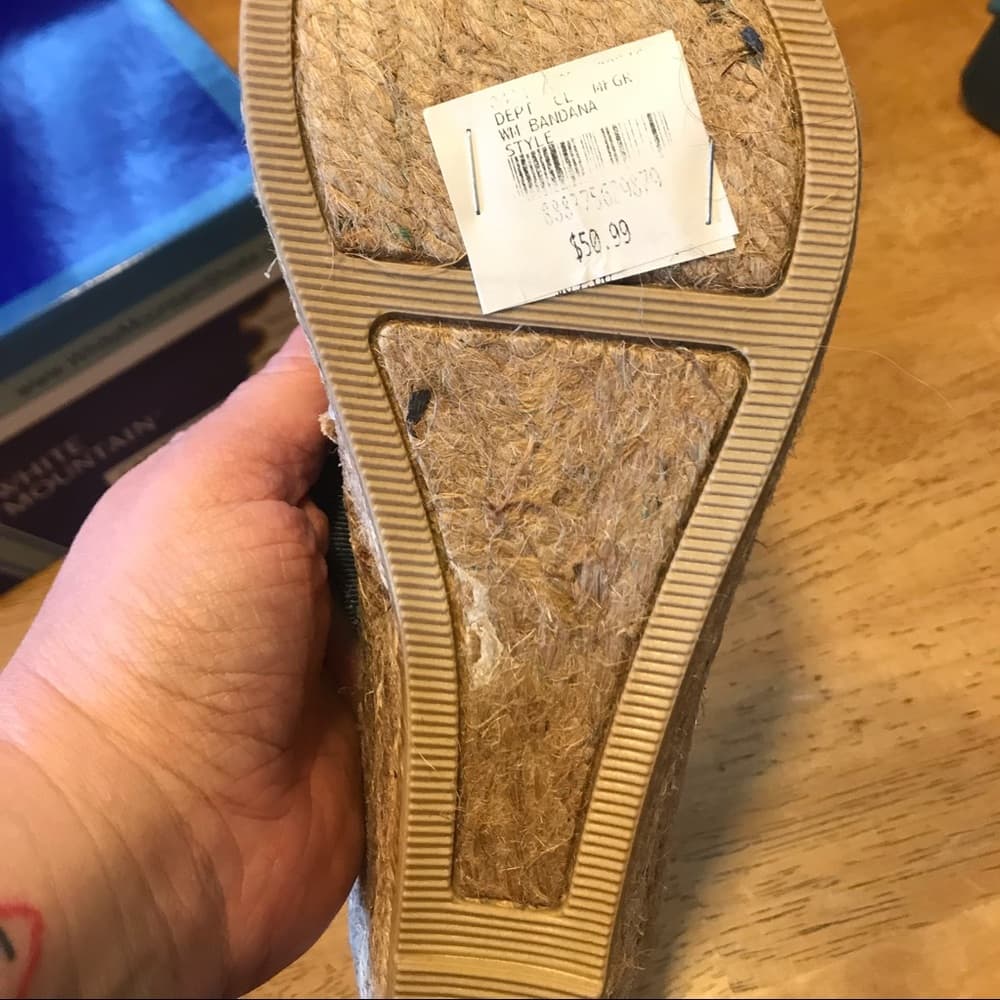 DENIM WHITE MOUNTAIN SANDAL. Sz 6.5 - Thumbnail 4