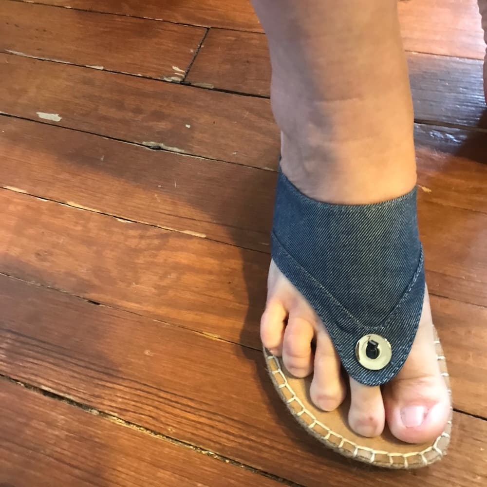 DENIM WHITE MOUNTAIN SANDAL. Sz 6.5 - Thumbnail 7