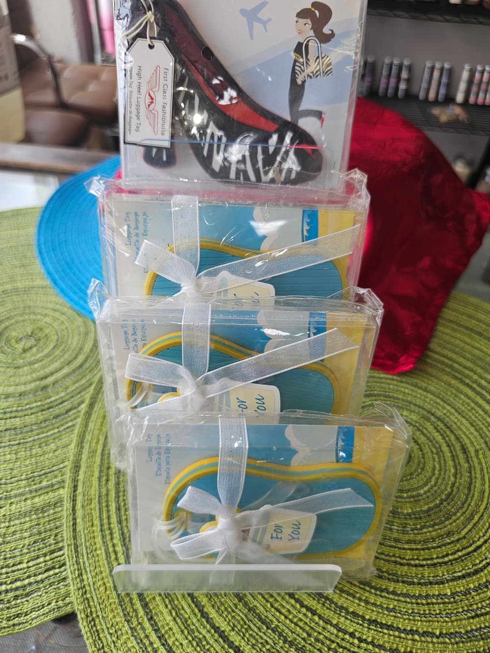 Blue and Yellow Flip Keychain Phone Charm - - Thumbnail 3