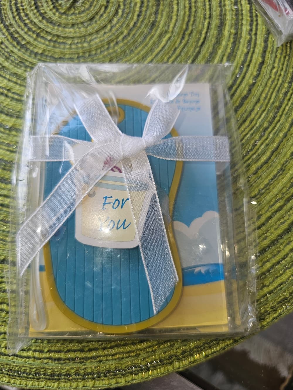 Blue and Yellow Flip Keychain Phone Charm - - Thumbnail 2