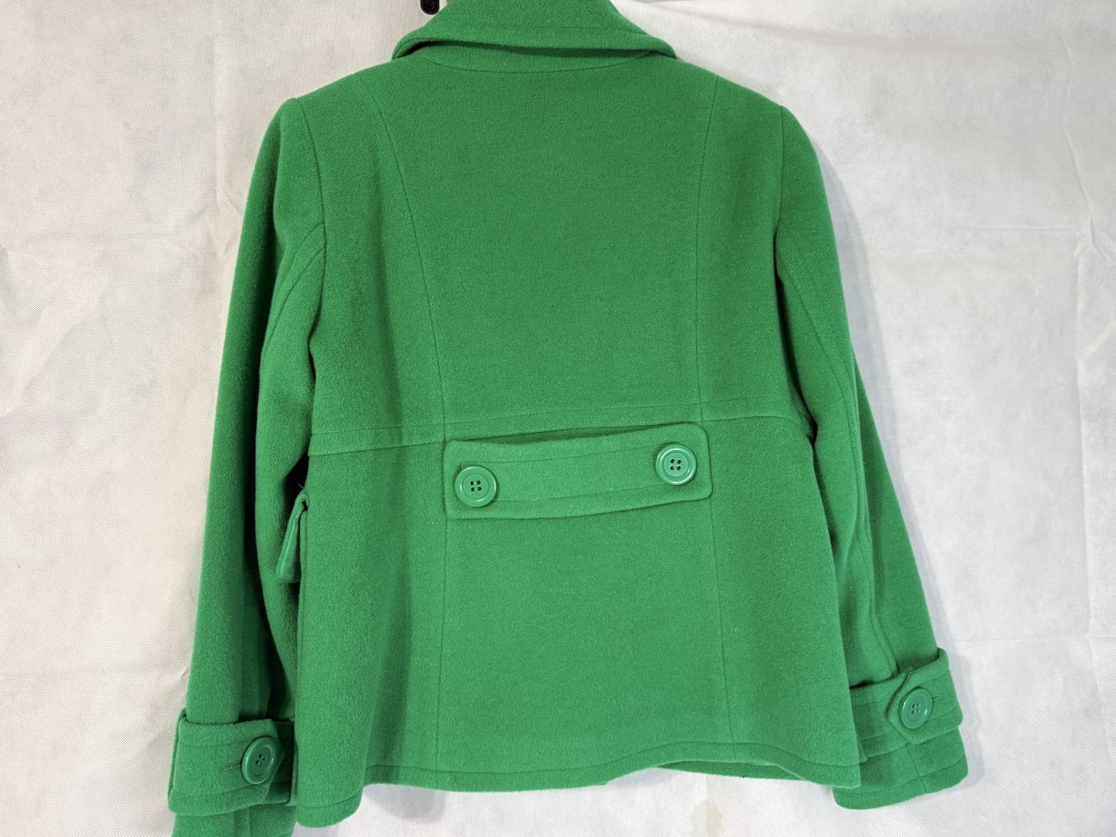 Worthington Green Wool Pea Coat Women's Petite Large - Thumbnail 3