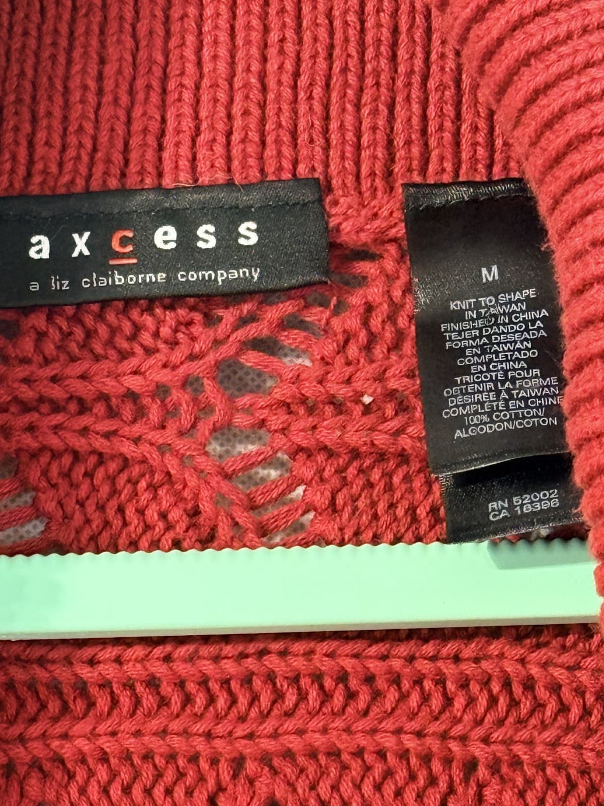 Axcess by Liz Claiborne Women's Cardigan Red M - Thumbnail 2
