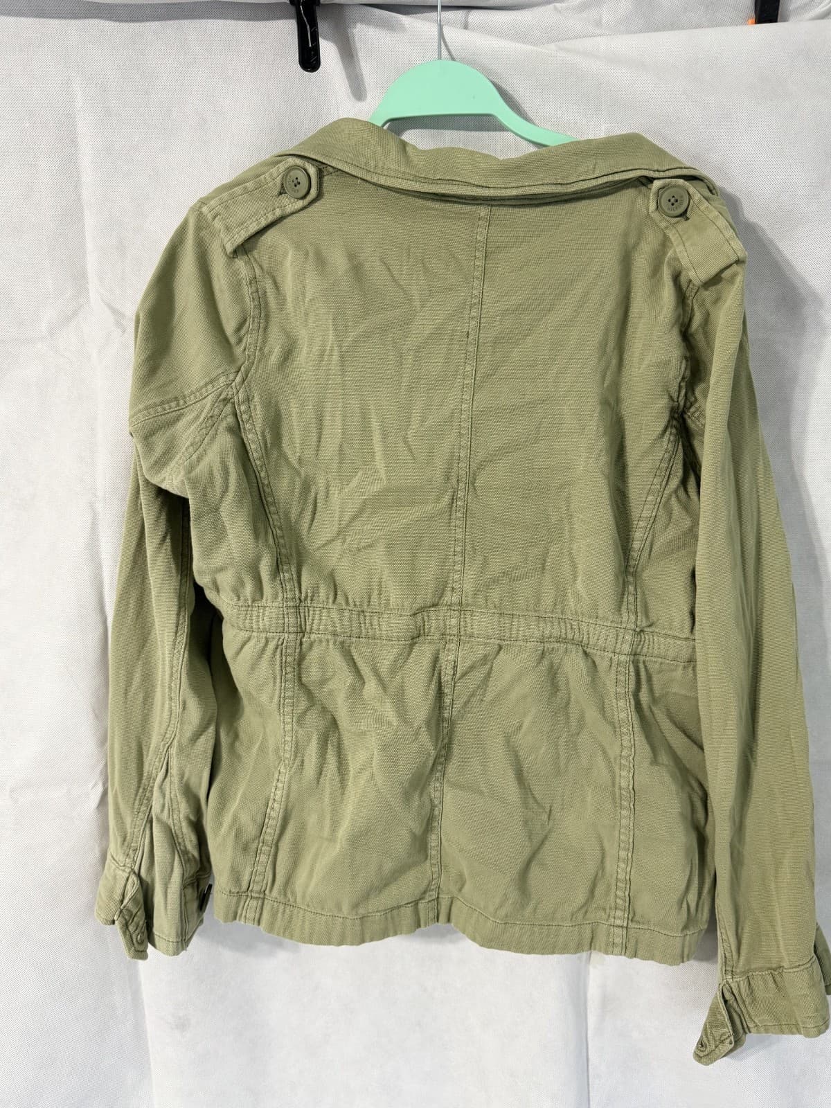 Tommy Hilfiger Olive Jacket sz L Women Cargo Military Style - Thumbnail 3