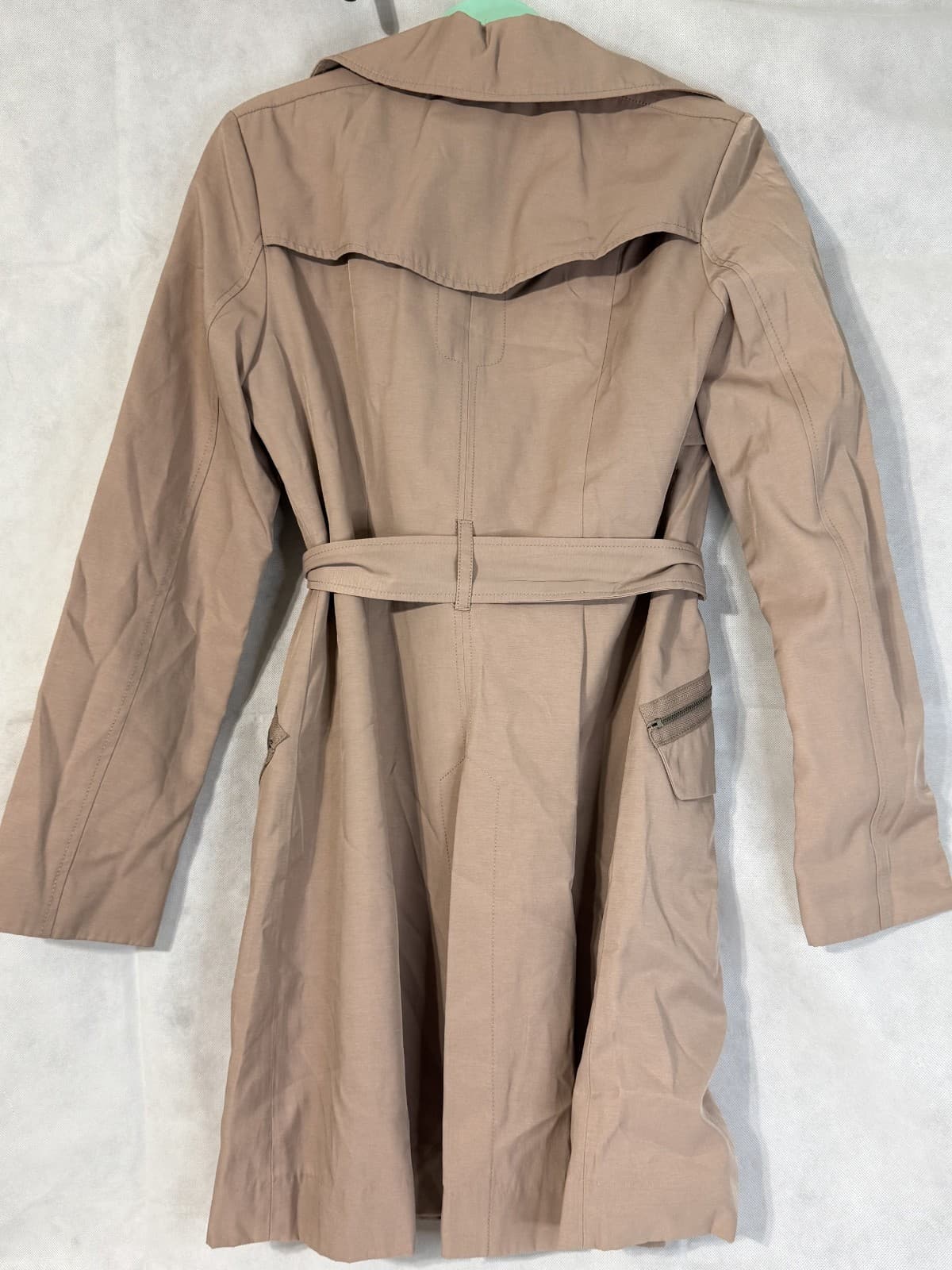 Kenneth Cole NY Beige Women's Double breasted Trench Coat M - Thumbnail 3