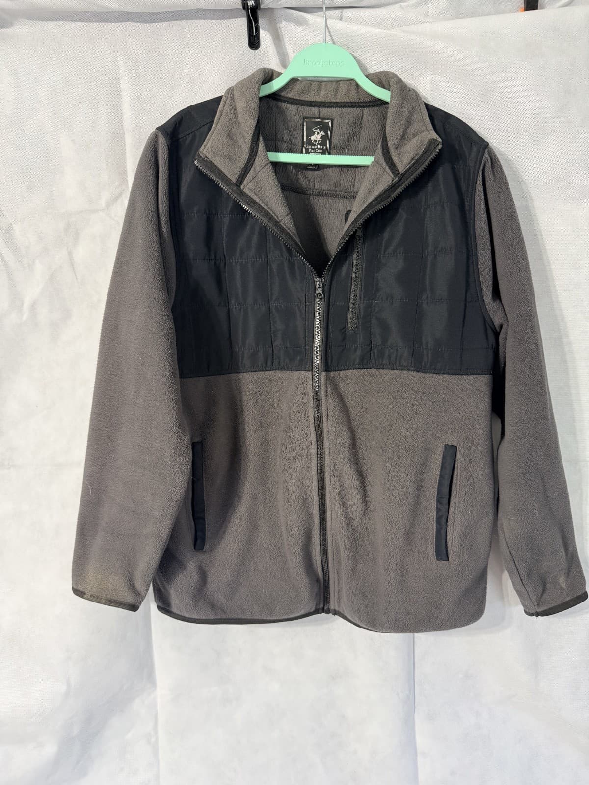 Beverly Hills Polo Club Men's 2X Gray Black Jacket Full Zip Casual - Thumbnail 3