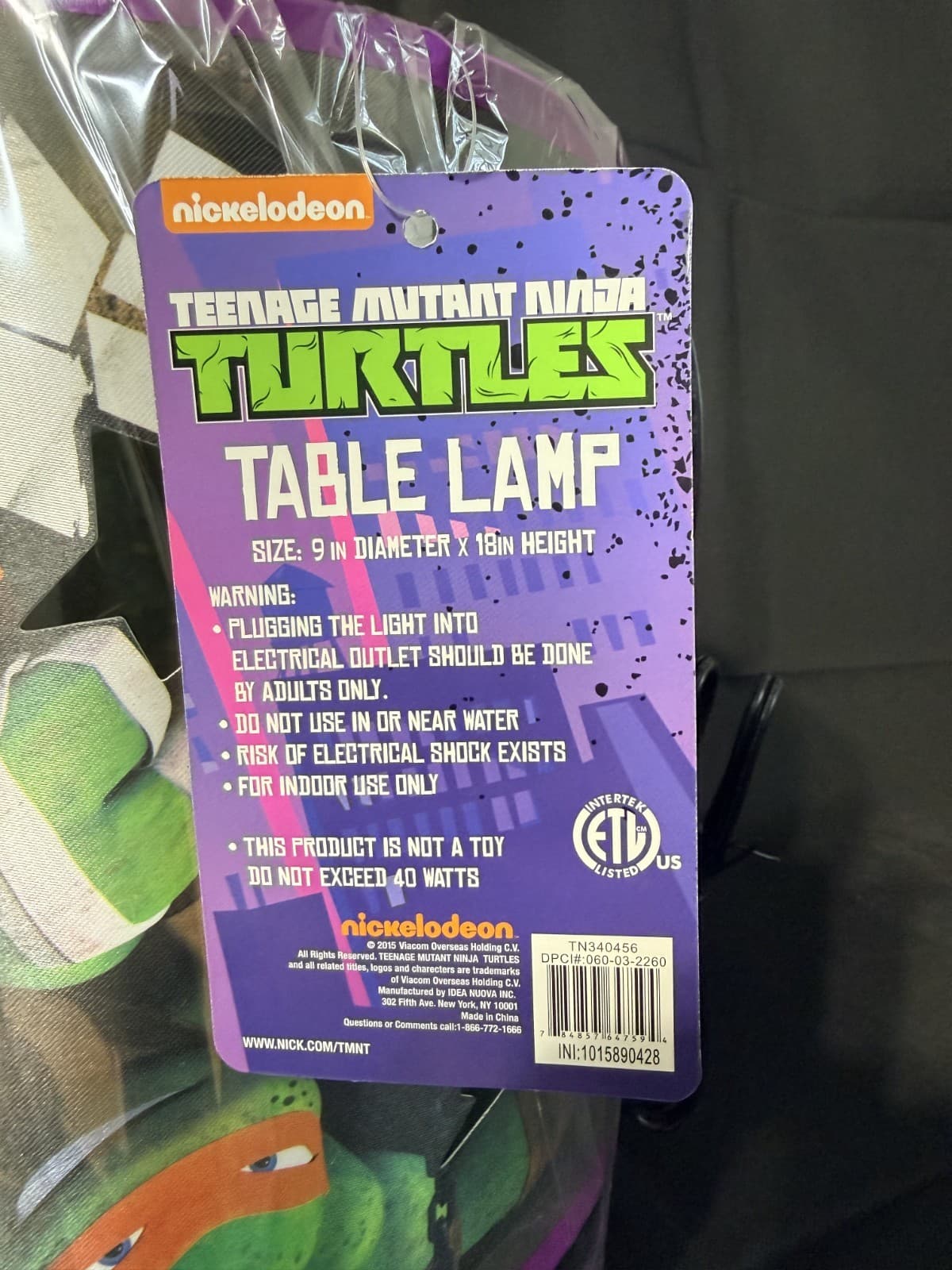 Teenage Mutant Ninja Turtle Desk Lamp New still in plastic - Thumbnail 5