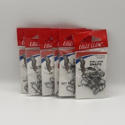 Eagle Claw Dual Lock snaps Size 3 10ct