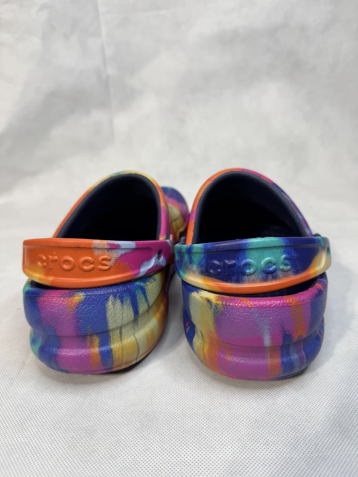 Crocs Classic Rainbow Tie Dye Graphic Clogs Unisex Women’s Size 11 Men’s Size 9 - Thumbnail 3