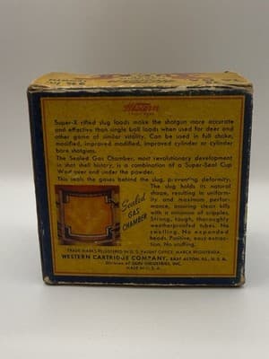 Western Super X Vintage 16 GA Rifle Slug Ammo Box - Thumbnail 6