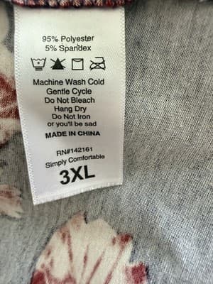 LuLaRoe Michelle Wrap Dress Blue & White Women’s 3XL - Thumbnail 3