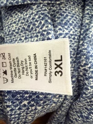 LuLaRoe Michelle Wrap Dress Blue & White Women’s 3XL - Thumbnail 5