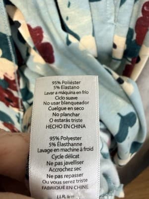 LuLaRoe Ellie Button Up Dress With Belt Blue Floral Women’s 3XL - Thumbnail 5