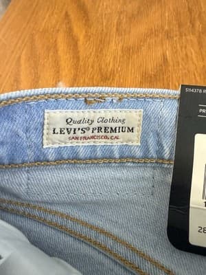 NWT Levi Strauss 501 Skinny Jeans Stonewashed 28x30 - Thumbnail 7
