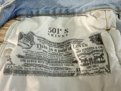 NWT Levi Strauss 501 Skinny Jeans Stonewashed 28x30 - Thumbnail 14