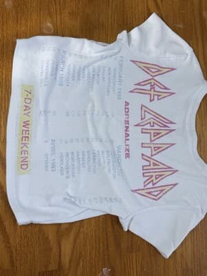 Gap Def Leopard Adrenaline Tour Concert Crop Top Women’s M - Thumbnail 2
