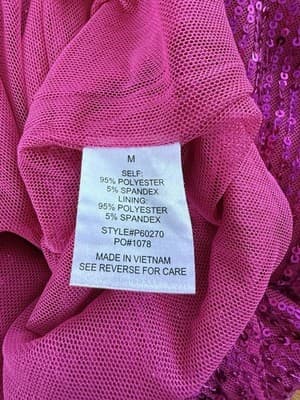 Petal Dew Sequined Knee Length Hot Pink Dress Women’s M - Thumbnail 4