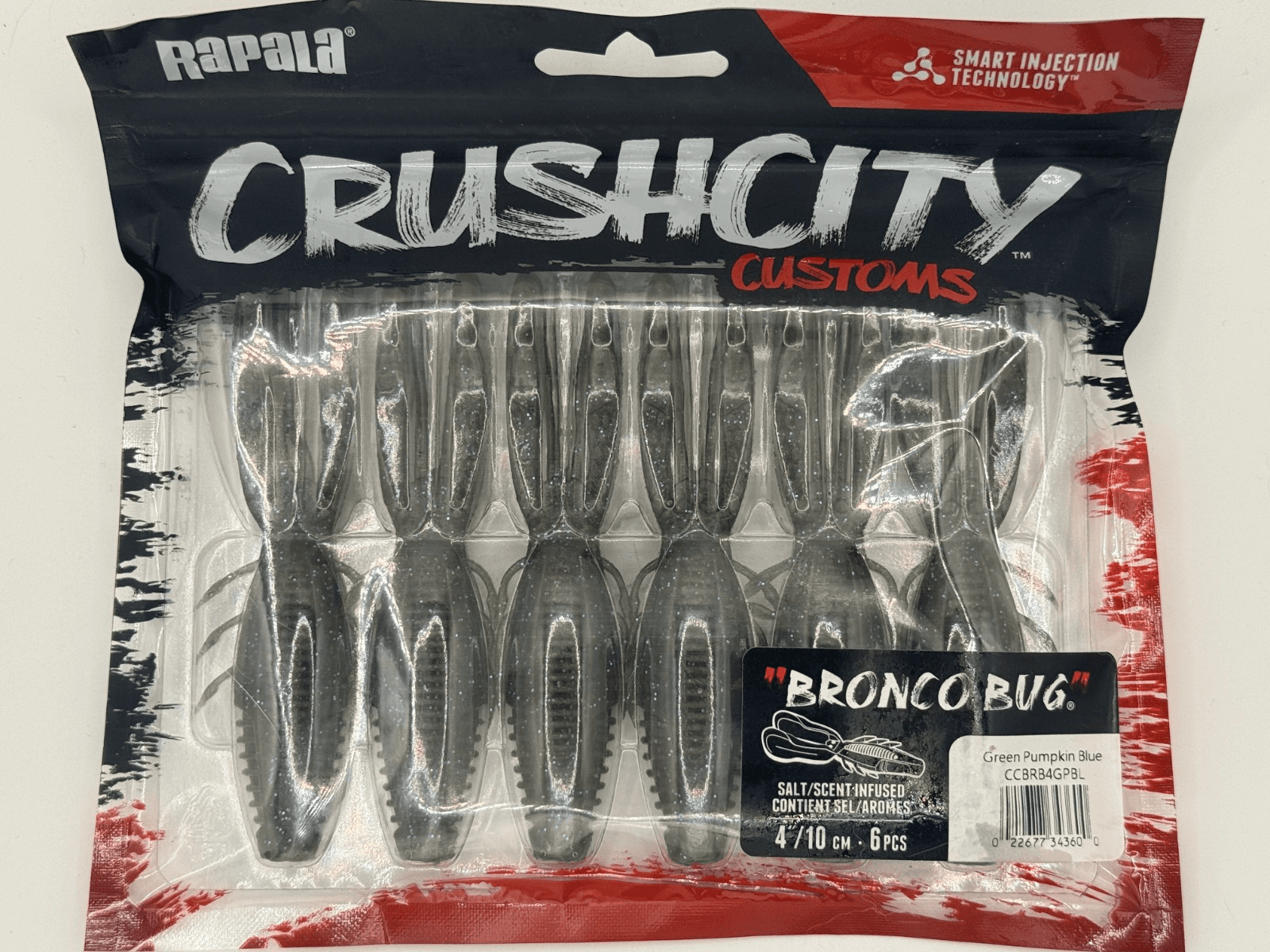 Rapala Crush City Bronco Bug 4" assorted colors 6ct - Thumbnail 7