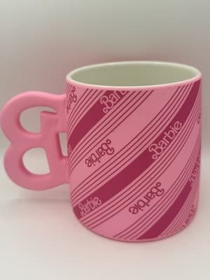 BARBIE Soft Touch Retired Mug/Cup/Ceramic/Stoneware 21oz Pink Classic - Thumbnail 2