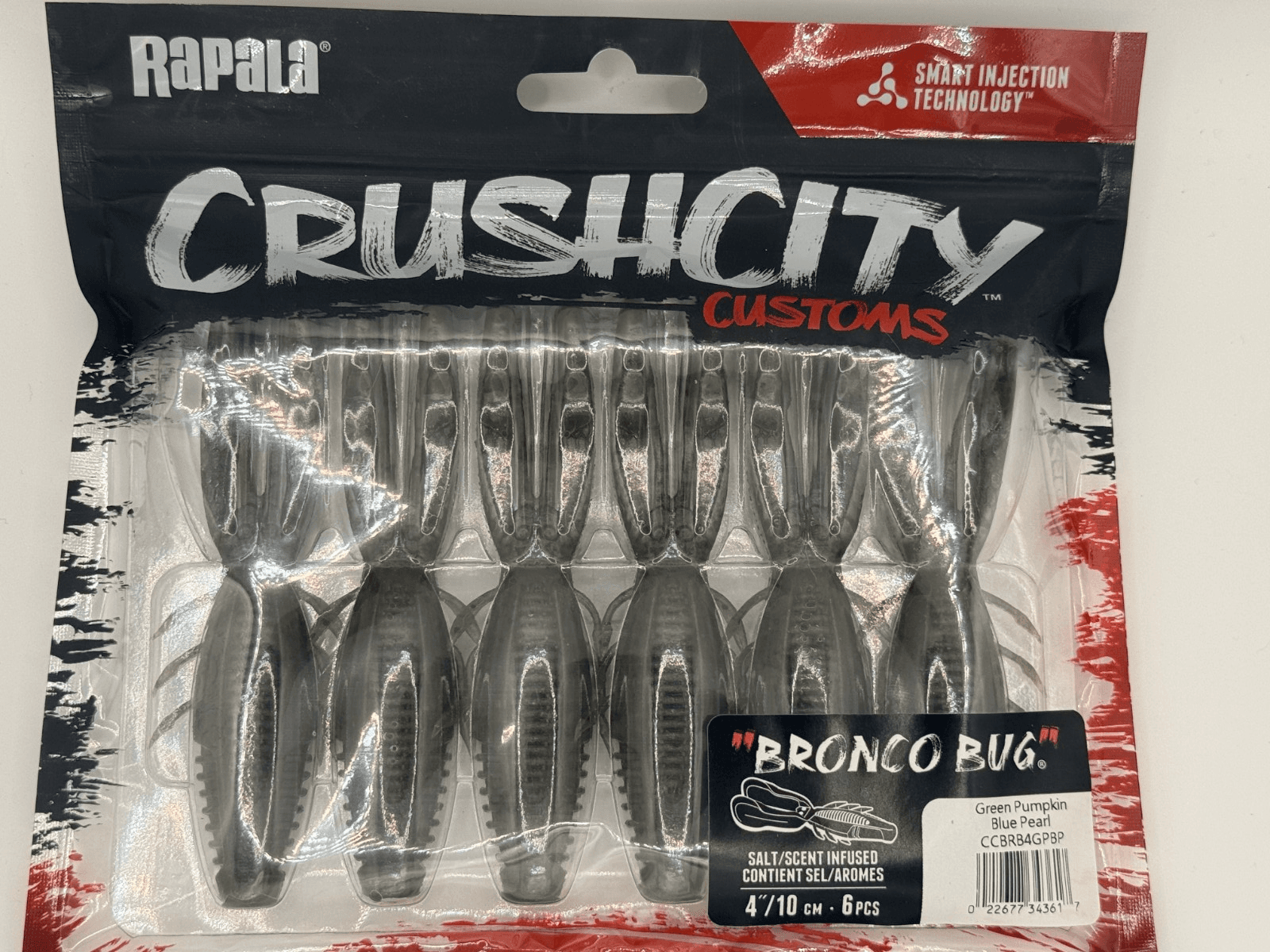 Rapala Crush City Bronco Bug 4" assorted colors 6ct - Thumbnail 8