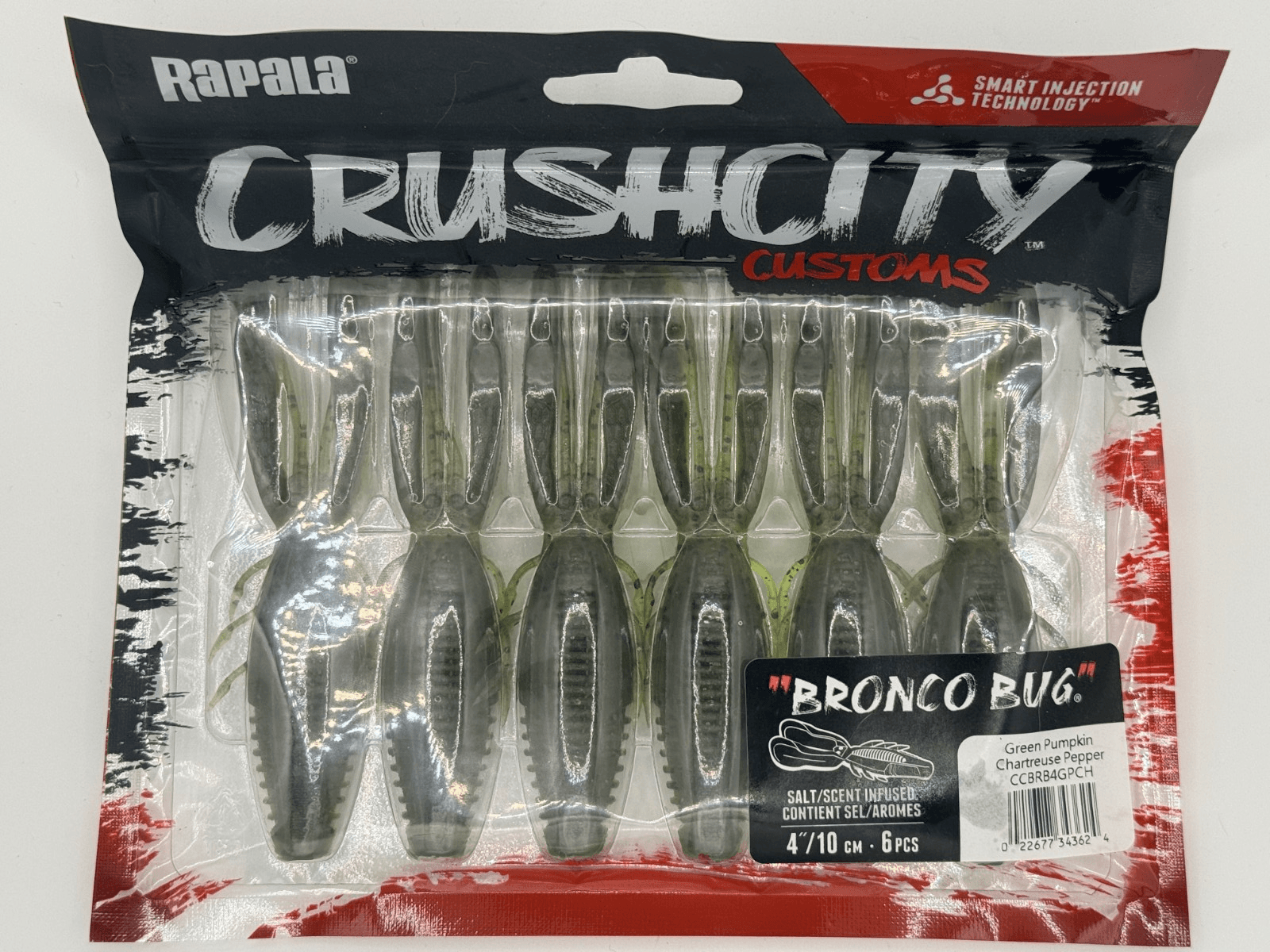 Rapala Crush City Bronco Bug 4" assorted colors 6ct - Thumbnail 5