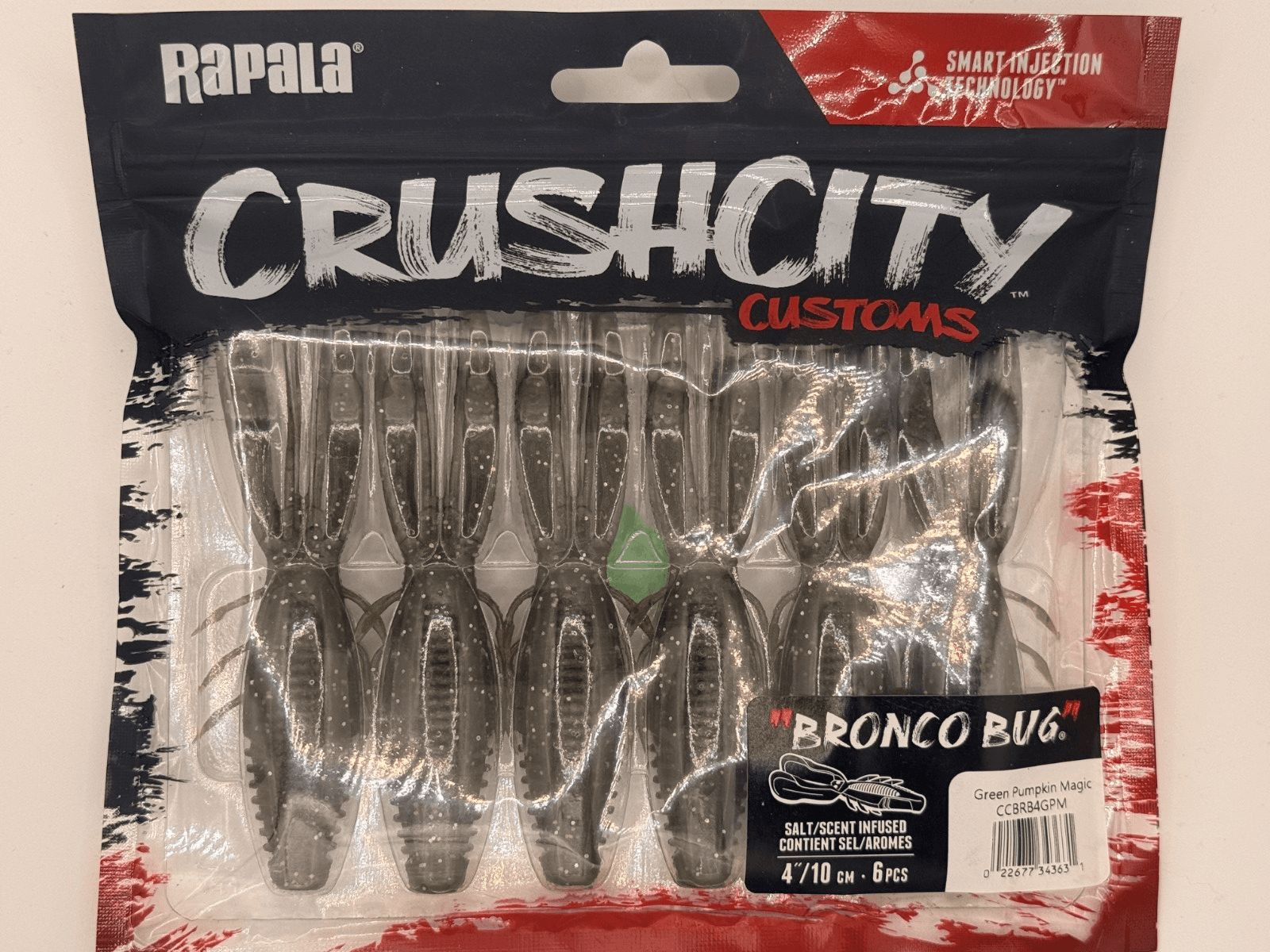 Rapala Crush City Bronco Bug 4" assorted colors 6ct - Thumbnail 6