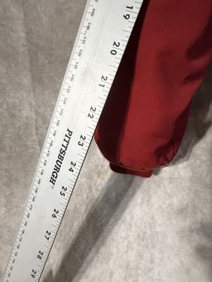 Vintage 90s L.L. Bean Red Bomber Jacket with Navy Fleece Collar Mens L - Thumbnail 7