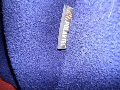 Vintage 90s L.L. Bean Red Bomber Jacket with Navy Fleece Collar Mens L - Thumbnail 10