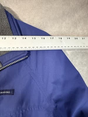 Lands’ End Squall Jacket Men’s M Blue Full Zip Fleece Lined Classic - Thumbnail 5