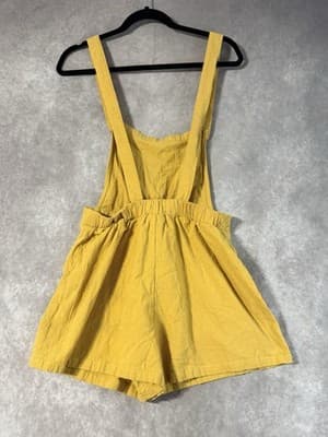 Shien Teen Mustard Yellow Overall Shorts. 16Y (M) - Thumbnail 2