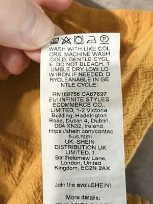 Shien Teen Mustard Yellow Overall Shorts. 16Y (M) - Thumbnail 6