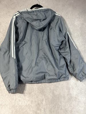 Classic Brand Gray Reversible Jacket With Hood Unisex - Thumbnail 2