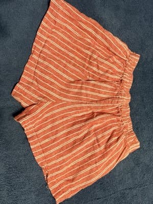 Indigo Rein Red & White Striped Shorts Button Up Women’s Size Small - Thumbnail 3