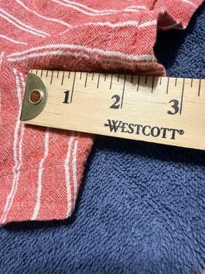 Indigo Rein Red & White Striped Shorts Button Up Women’s Size Small - Thumbnail 6