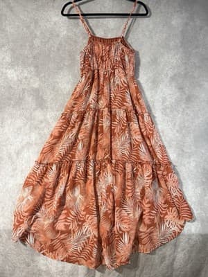 No Boundaries Women’s Size M Caribbean Style Orange Dress - Thumbnail 2