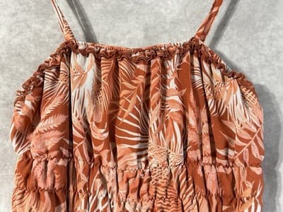 No Boundaries Women’s Size M Caribbean Style Orange Dress - Thumbnail 4