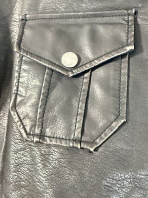 Ci Sono By Cavalini Dark Brown Crop Distressed Bomber Jacket Medium - Thumbnail 3