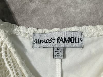 Almost Famous White Lace Off The Shoulder Hi Low Dress Women’s Size M - Thumbnail 5
