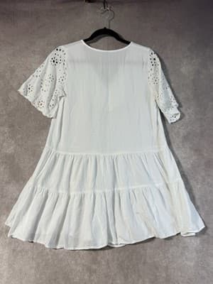 Raviva White Babydoll Dress Women’s Size M - Thumbnail 2